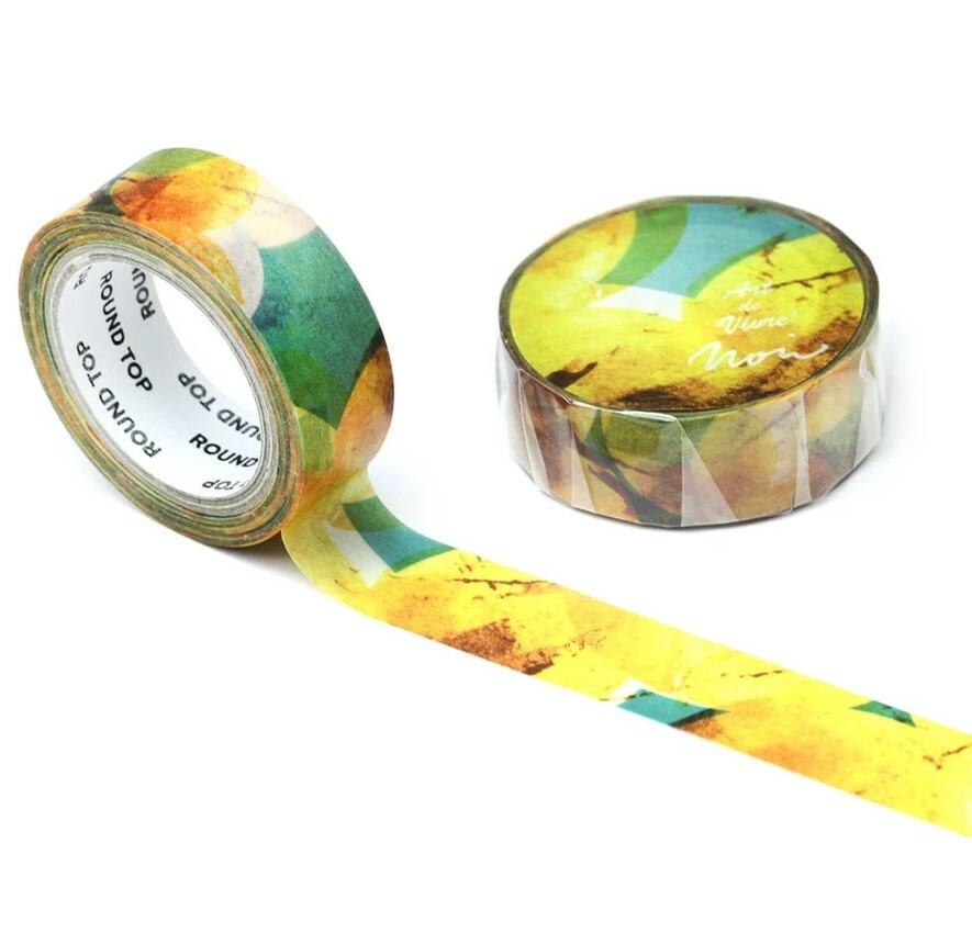 Round top washi tape - Atelier Noir - Grapefruit Moon