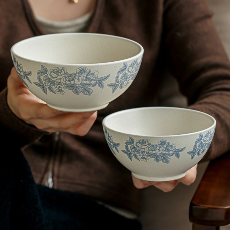 《5771》輕奢中式仿青花瓷陶瓷碗