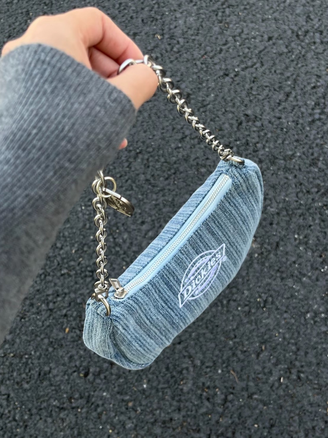 DICKIES 復古 牛仔 鏈條 新月包