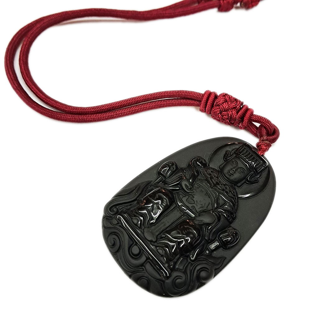 媽祖黑曜石中國結項鍊【十方】【十方】148387