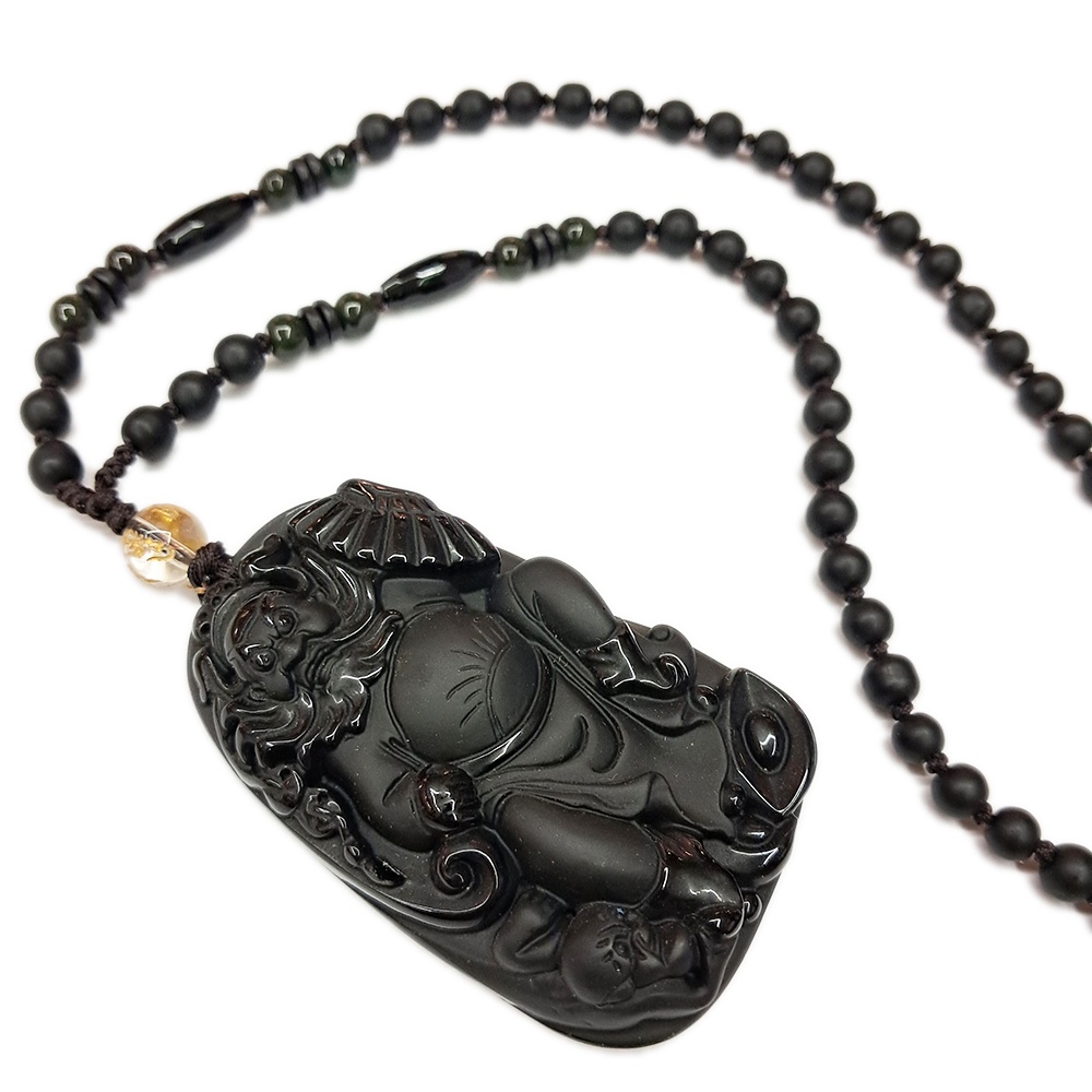鍾馗 { 黑曜岩 }&吉祥黑瑪瑙項鍊【十方】138967
