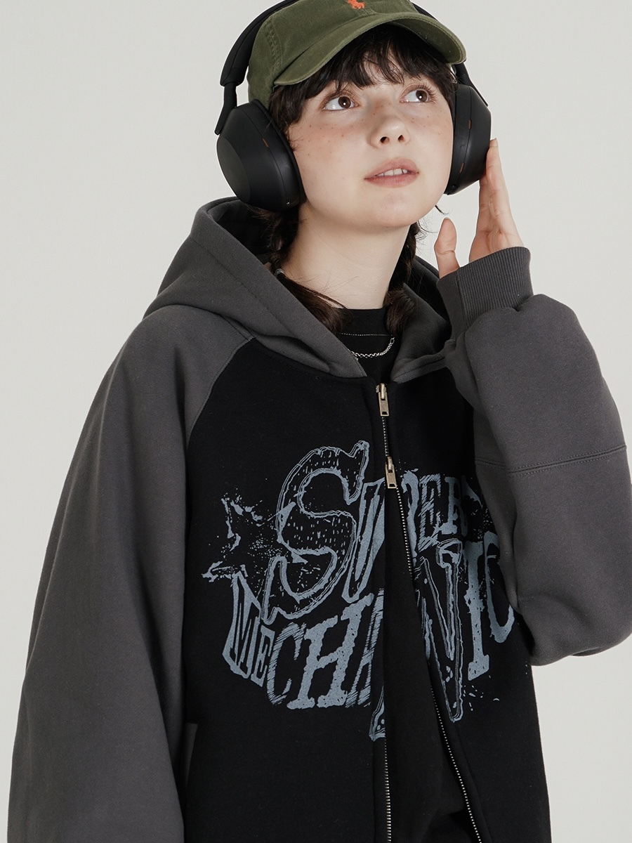 <預購> 韓國WV PROJECT Super Mechanic雙向拉鍊刷毛連帽外套