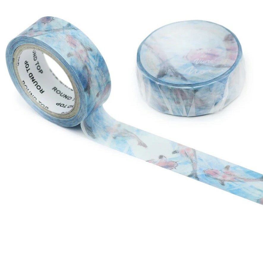 Round top washi tape - Atelier Noir - Carp Koi Fish