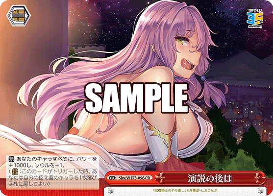 【Sky/W123-096 CR】演説の後は