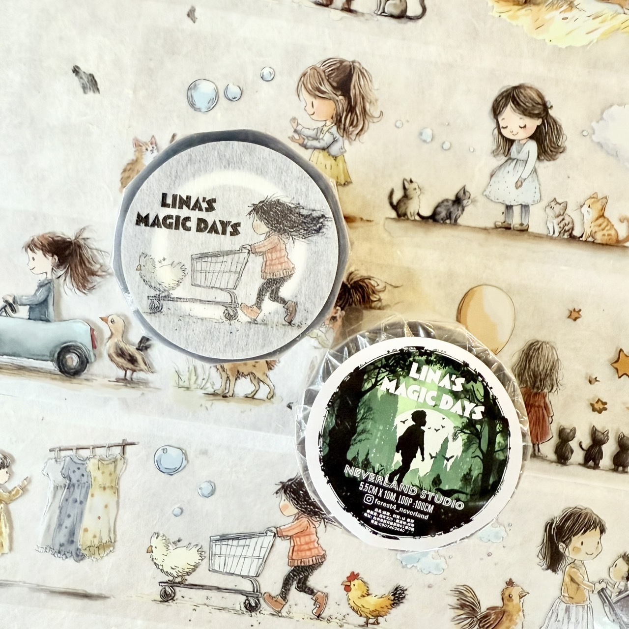 森年．Lina的魔法時光 Lina's Magic Days 5.5cm亮面PET膠帶 <整捲/分裝>