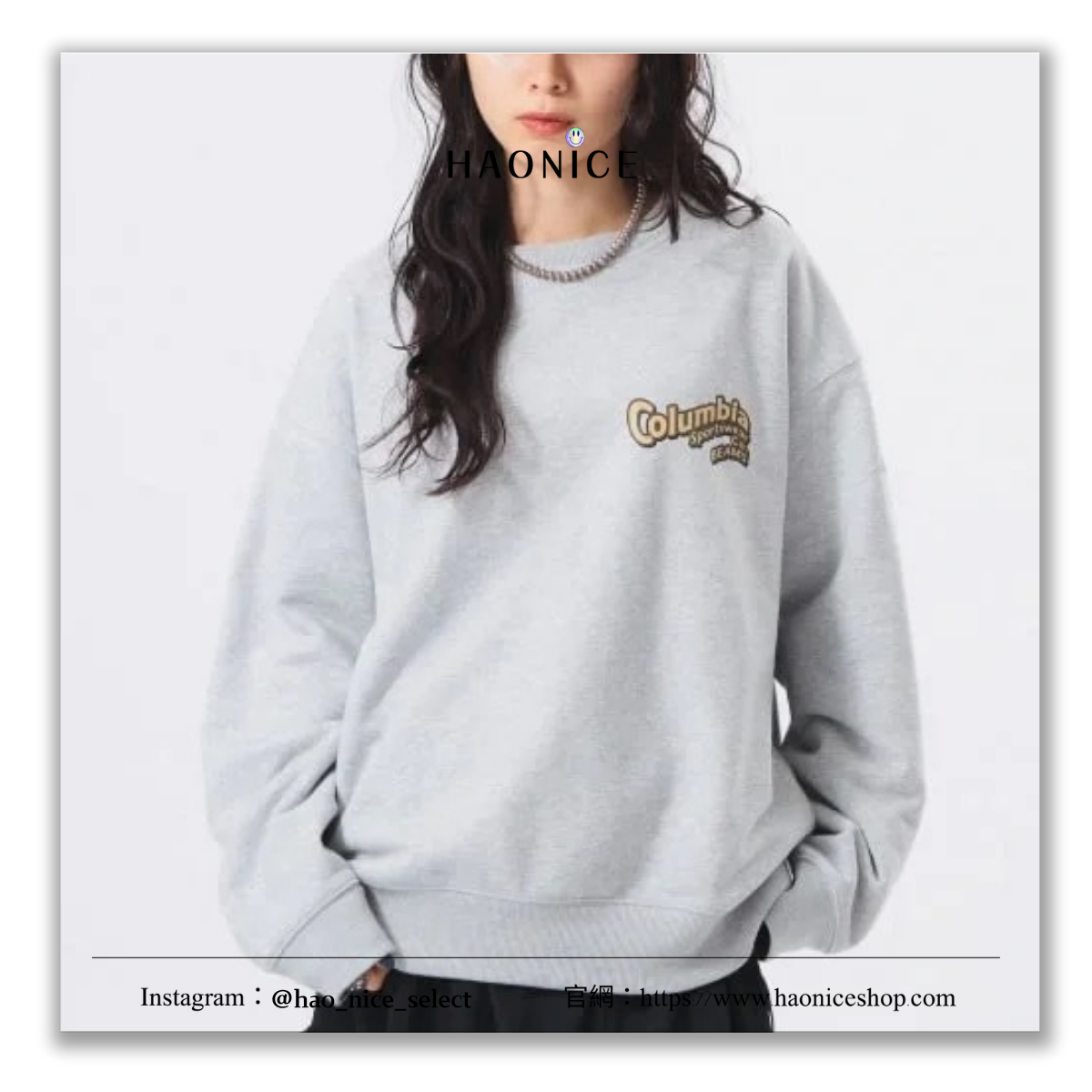 【HAO NICE】25SS 美式街頭風🛹COLUMBIA x BEAMS聯名🔥經典字母logo動物系列長袖 大學T