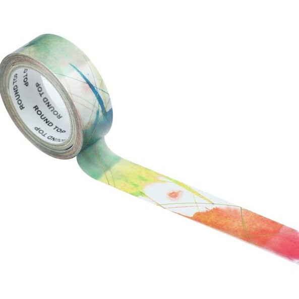 Round top washi tape - Atelier Noir - Rainbow Cloud