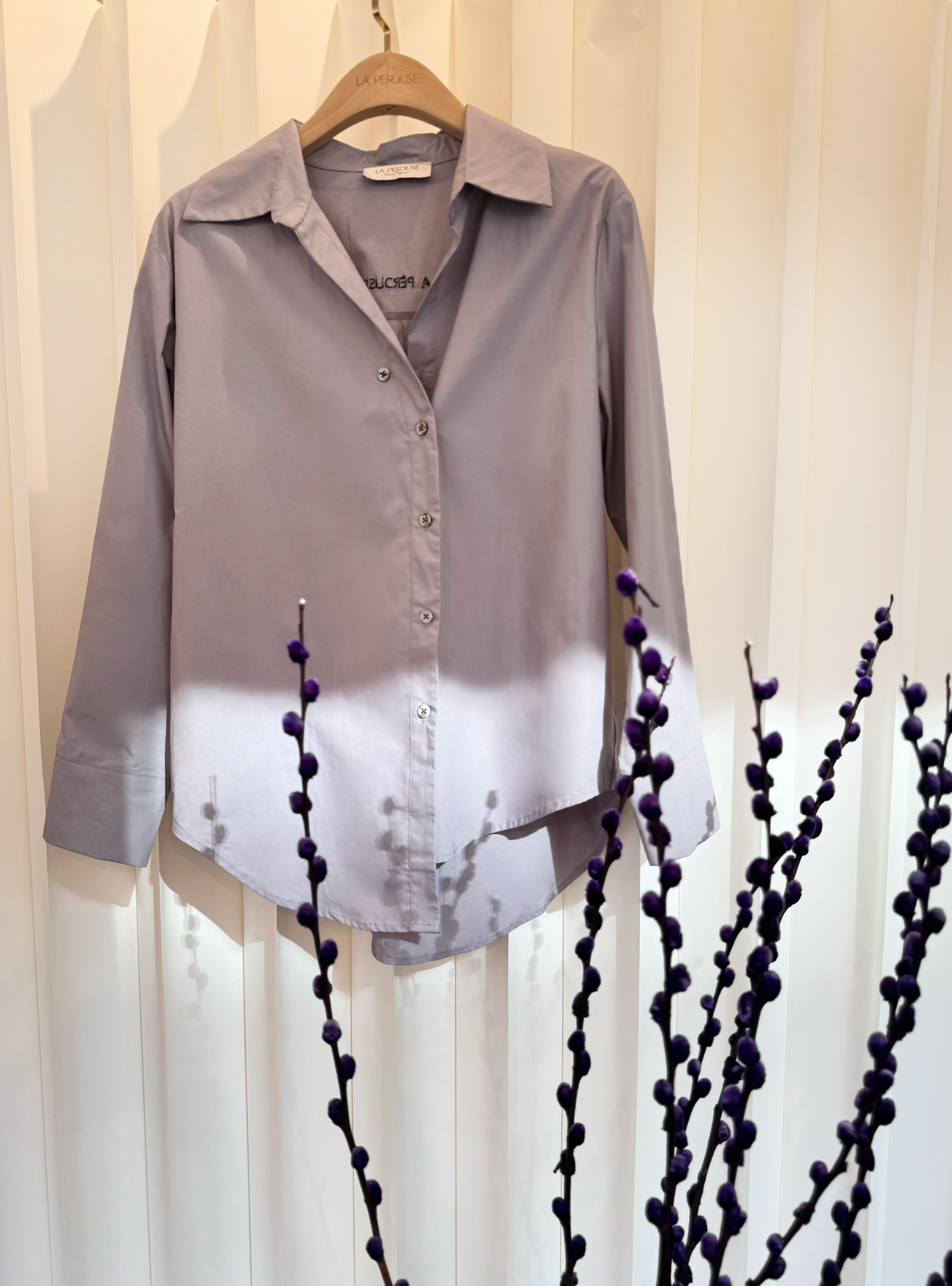 Asymmetric Button-Up Cotton-Poplin Shirt_SH243L16