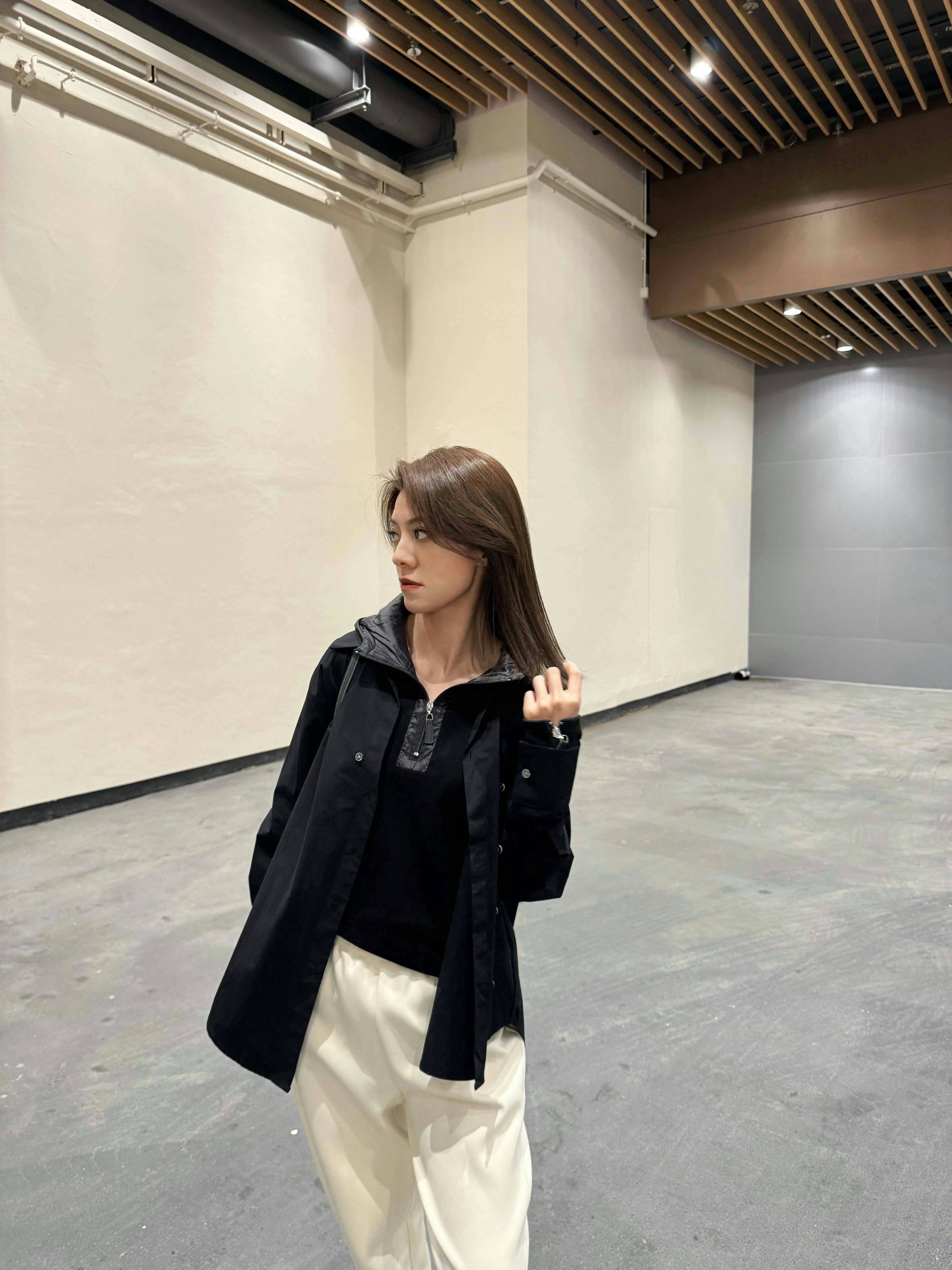 Asymmetric Button-Up Cotton-Poplin Shirt_SH243L16