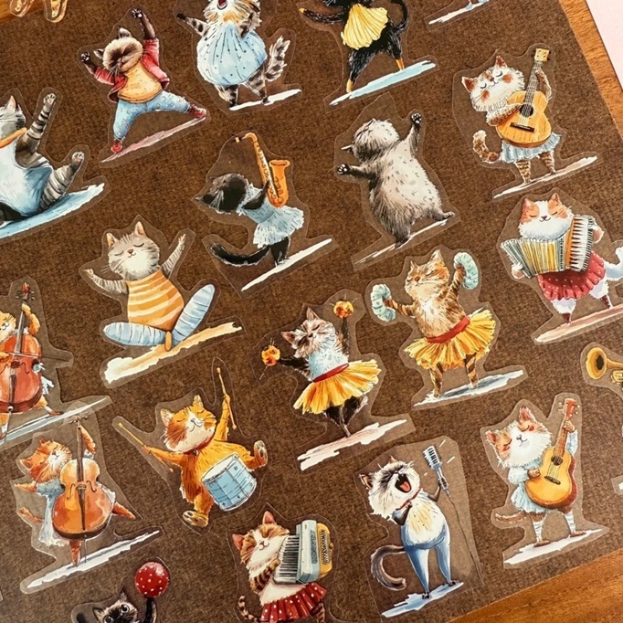 森年．喵喵達人秀 Cat's got talent 4cm亮面PET膠帶 <整捲/分裝>