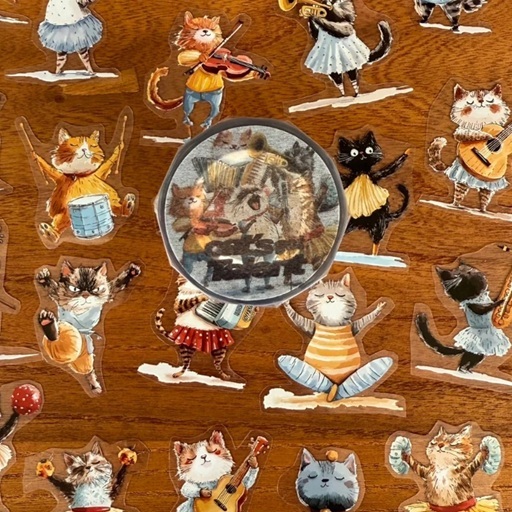 森年．喵喵達人秀 Cat's got talent 4cm亮面PET膠帶 <整捲/分裝>