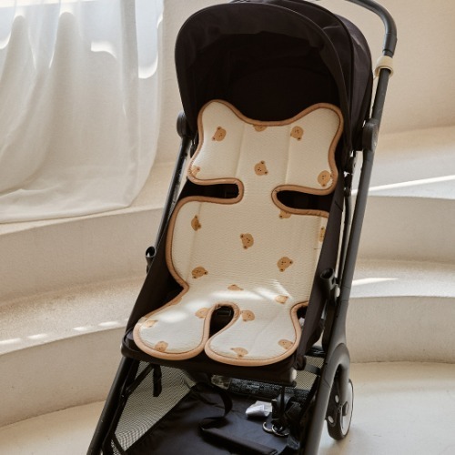 DOT彩色包邊圓圓臉系列-輕薄嬰兒車墊