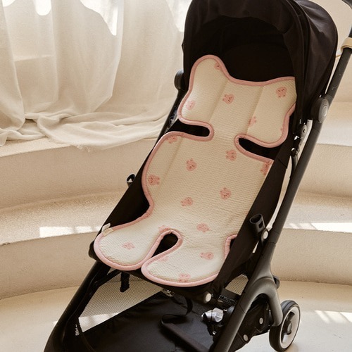 DOT彩色包邊圓圓臉系列-輕薄嬰兒車墊