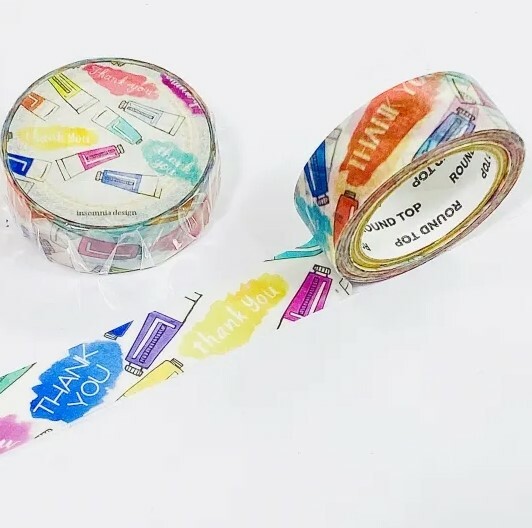 Round top washi tape - Thank You Tube