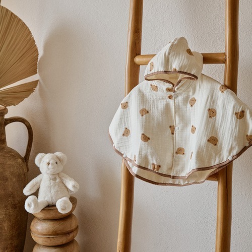 DOT彩色包邊圓圓臉系列-莫代爾棉舒爽披風