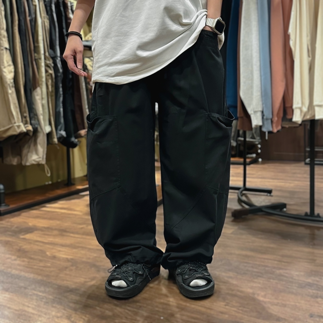 日系層次開袋工裝長褲