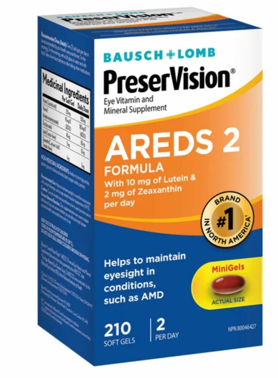 加姐 Bausch + Lomb 博士倫 AREDS2 護眼配方 210粒 *滿$899包京東送貨上門* CC264