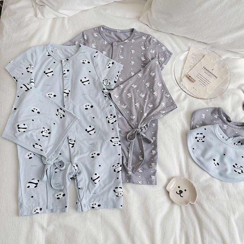 嫩嬰薄款莫代爾連身包屁衣