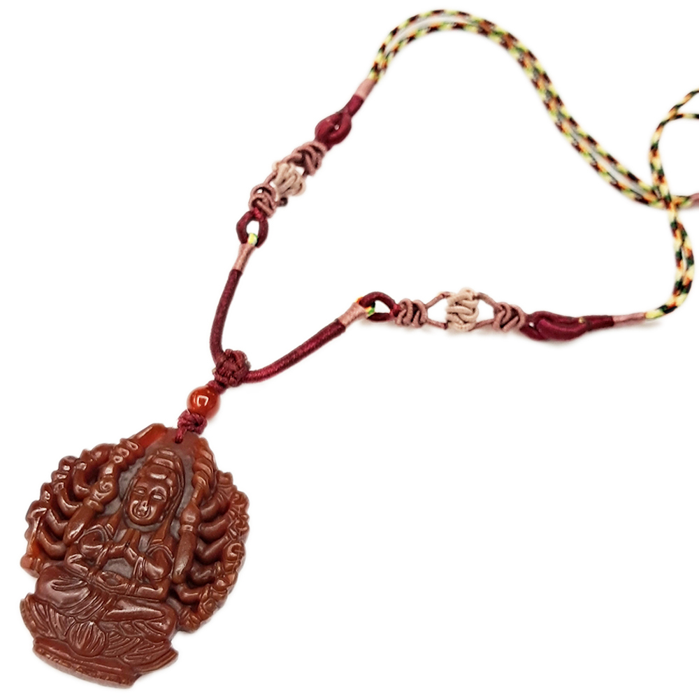 千手觀音 紅玉髓 五色線項鍊【十方】145212