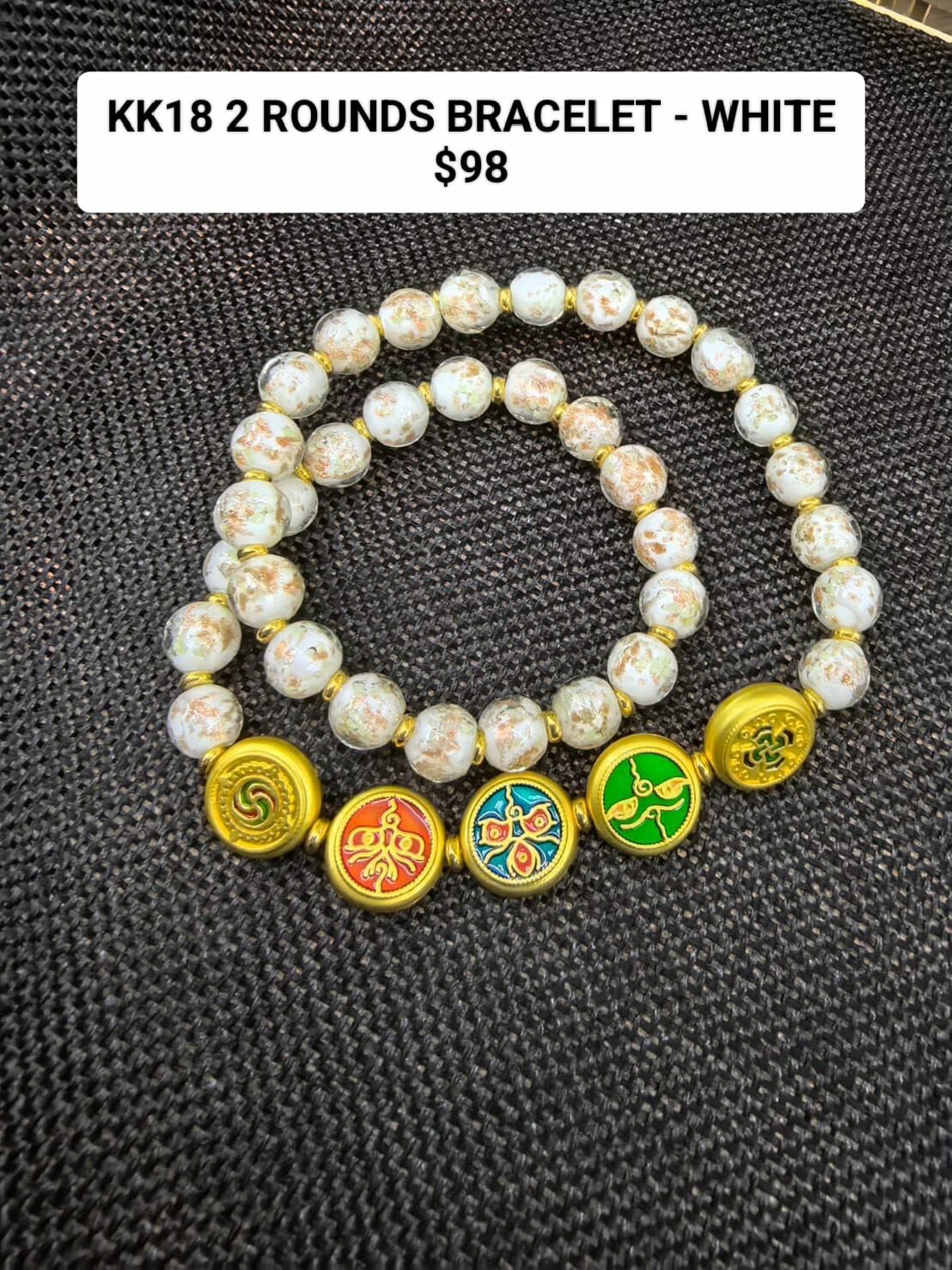 KK18 2 ROUNDS BRACELET - WHITE