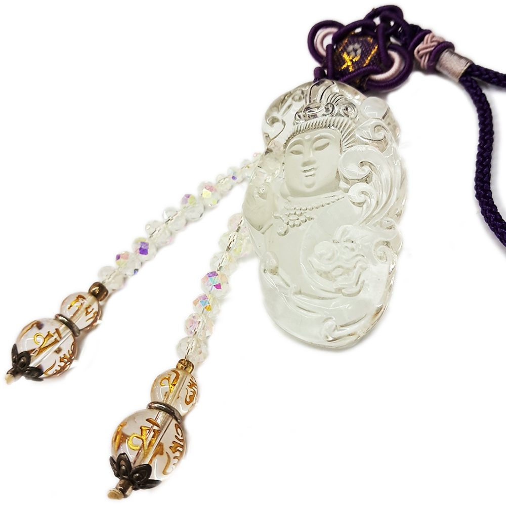  慈悲觀音{水晶琉璃}吉祥掛飾【十方】133595