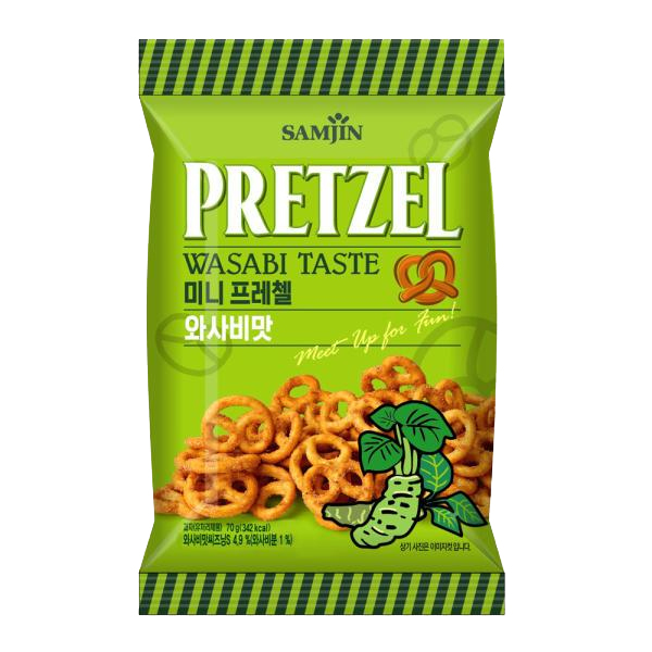 韓國 Samjin Pretzel 蝴蝶餅乾 70g 芥末 起司 炒年糕 辣味 海鮮
