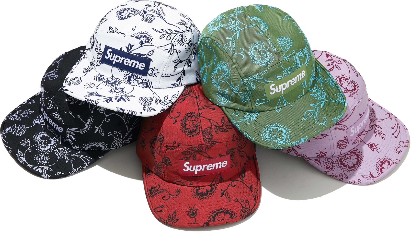 Supreme SS25 Floral Jacquard Camp Cap 花卉帽