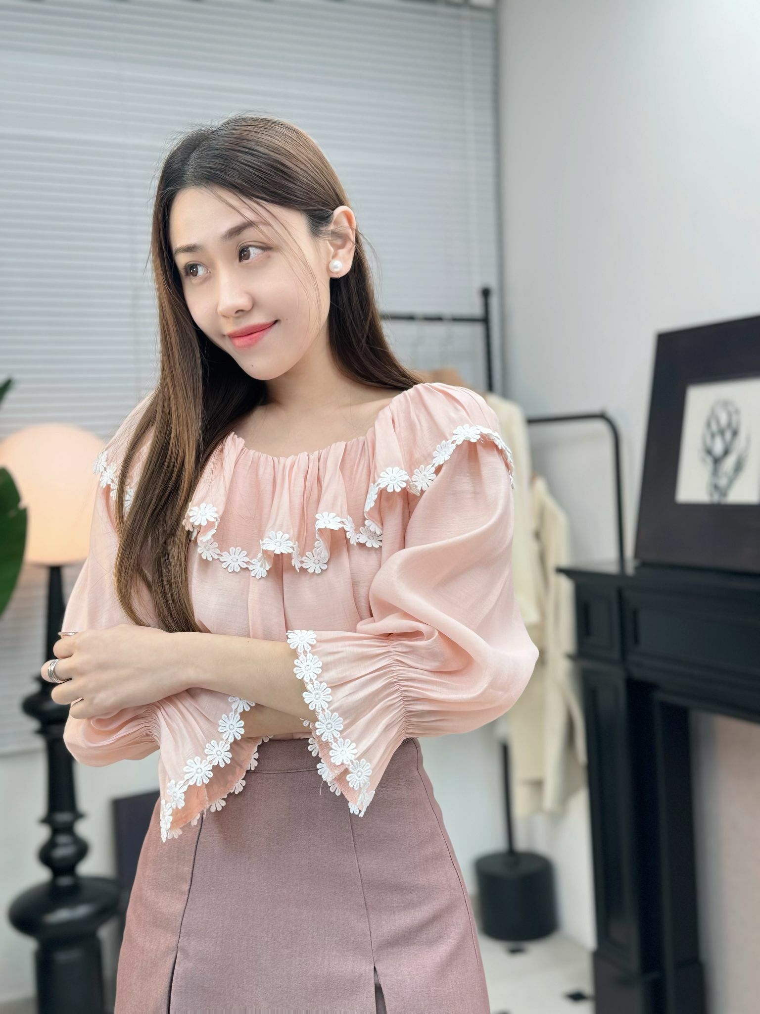 TOP#6946 🤍皇室炫光上衣