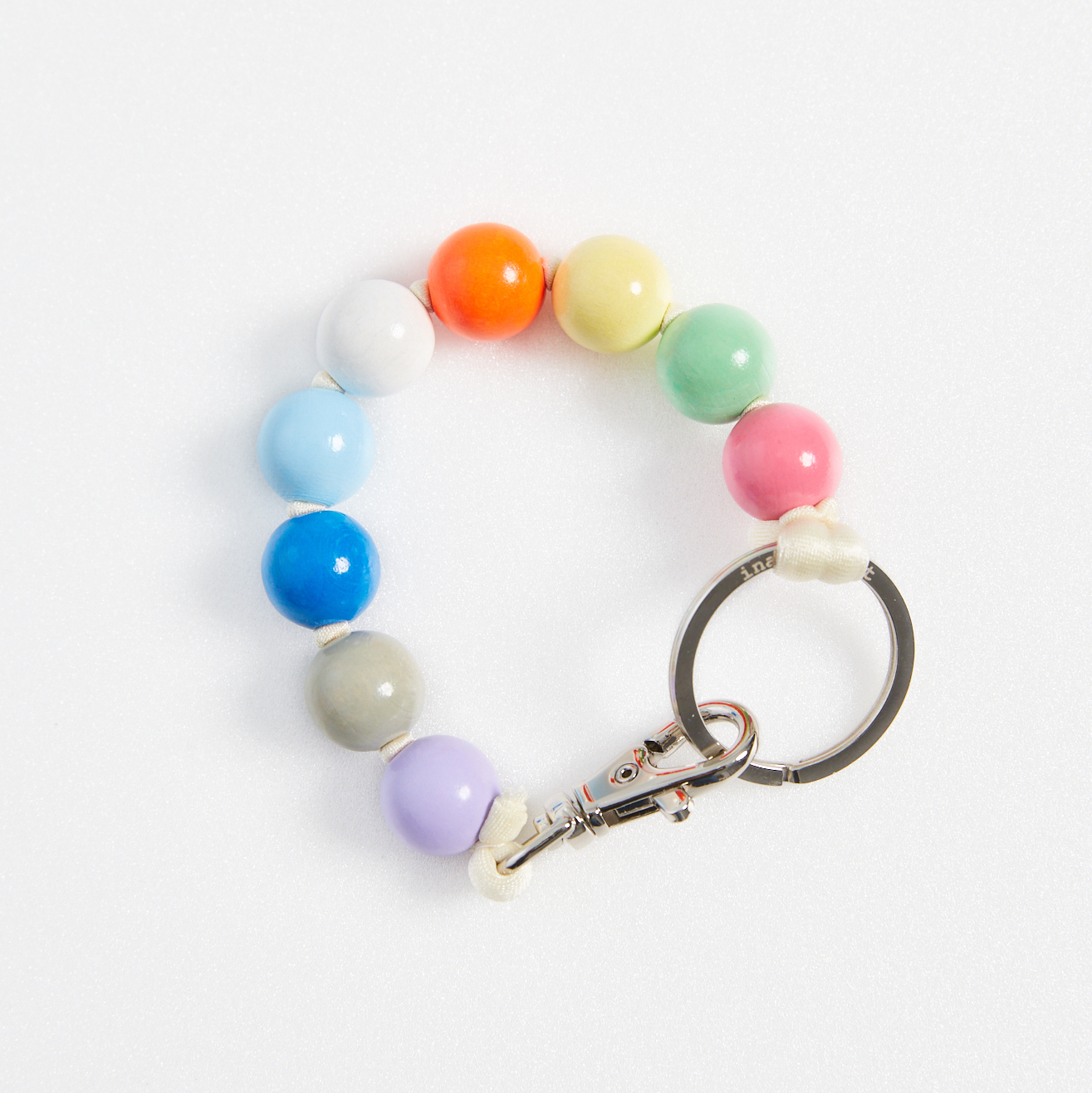 ina.seifart German hand made natural  non-toxic  perlen short multimix keyholder
