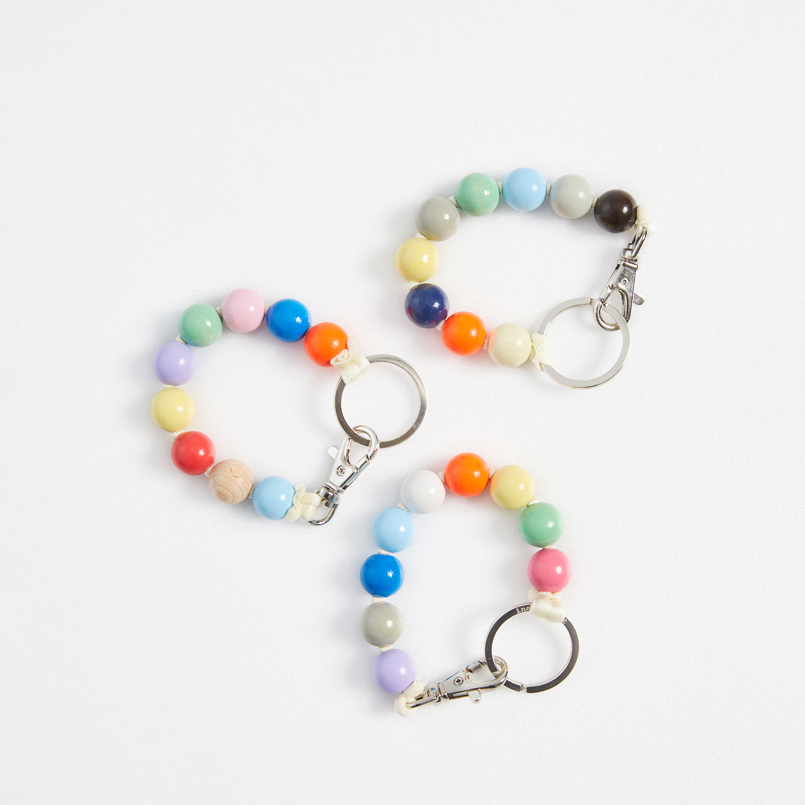 ina.seifart German hand made natural  non-toxic  perlen short multimix keyholder