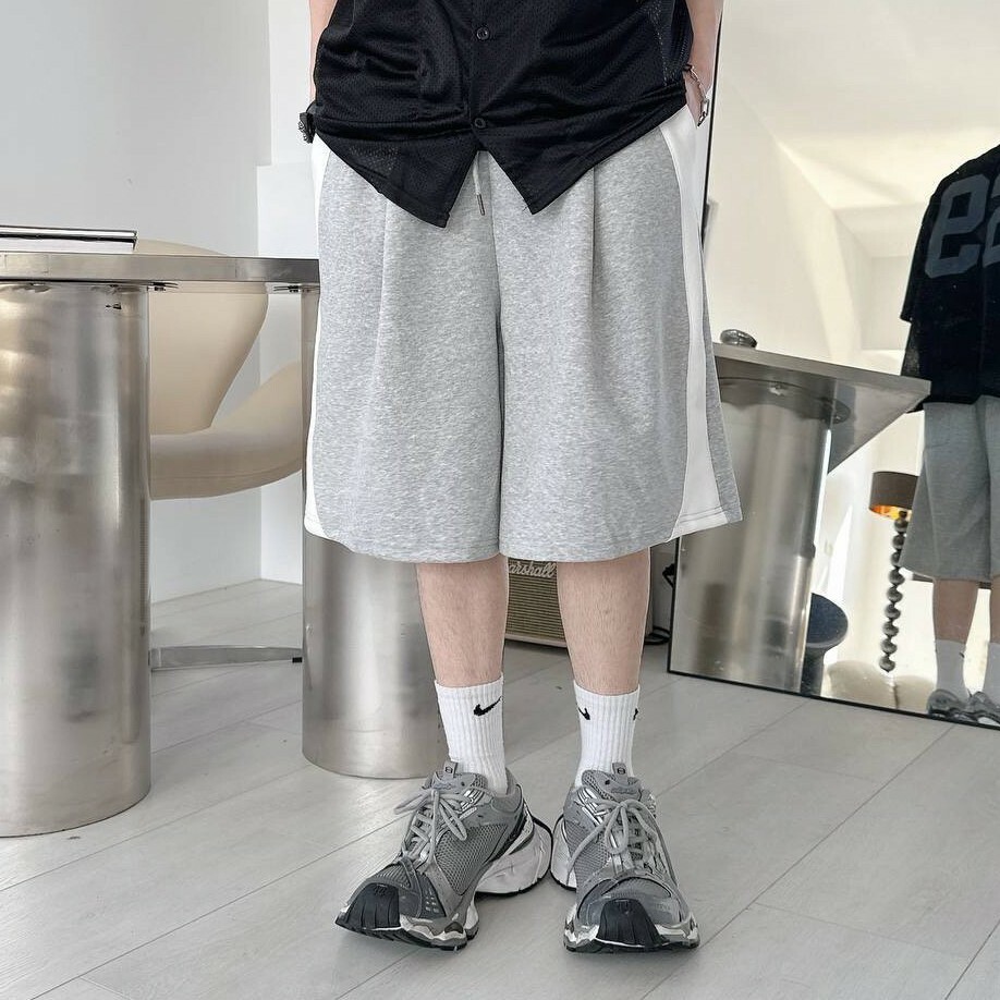 自訂款 束繩撞色拼接短褲 IM1759