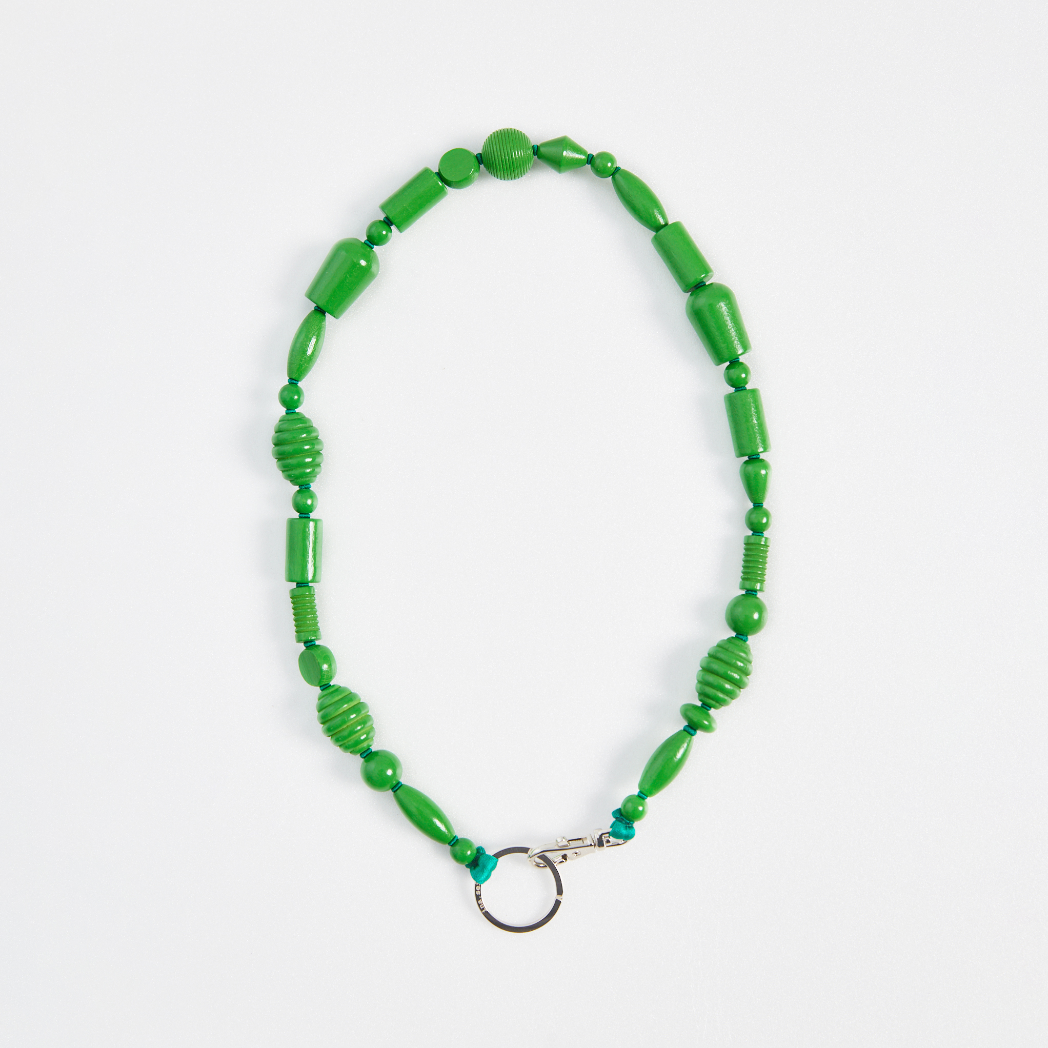 ina.seifart German hand made natural  non-toxic big perlen long green keyholder