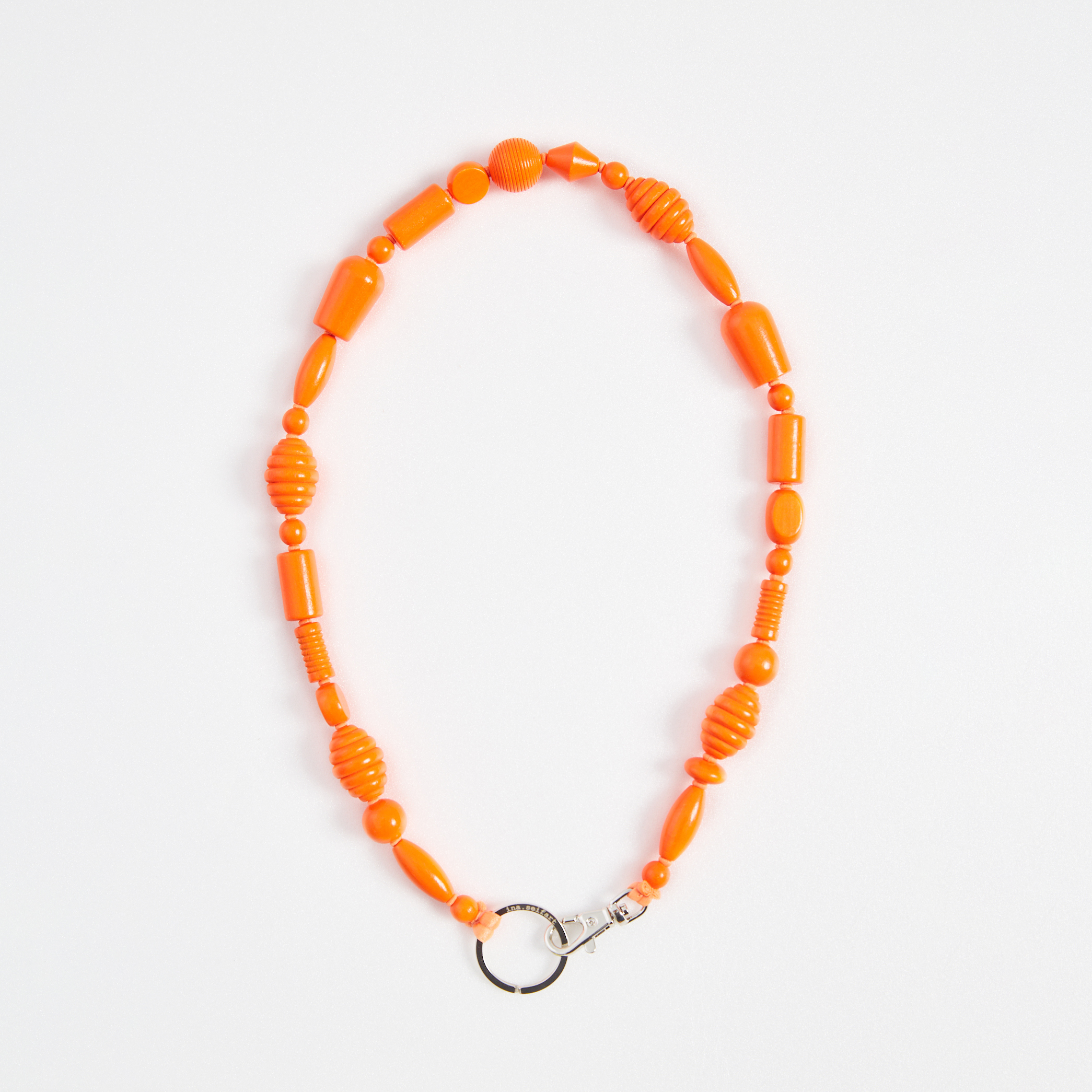 ina.seifart German hand made natural  non-toxic big perlen long orange keyholder