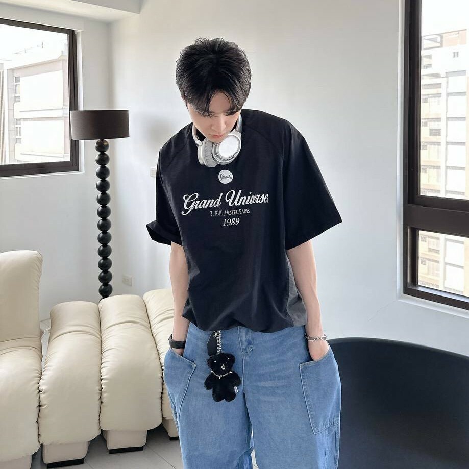 自訂款  Grand Universe V領兩側撞色束口風衣 IM18864