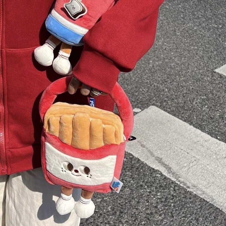 VANWALK 食物造型 絨毛小包 立體造型 手提 斜背 /預購