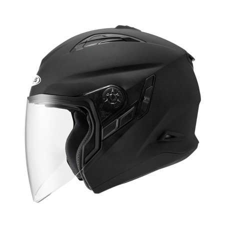 ZEUS ZS-613B 消光黑 素色 四分之三 半罩式  內墨片