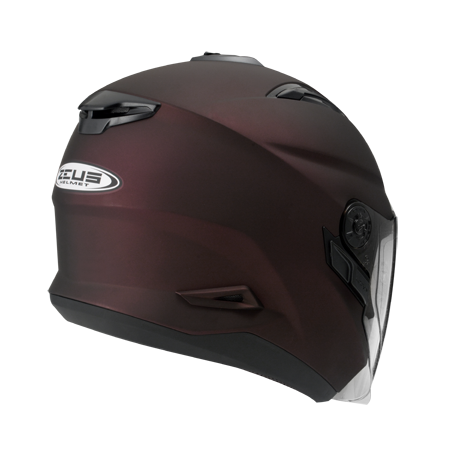 ZEUS ZS-613B 消光酒紅 素色 四分之三 半罩式  內墨片