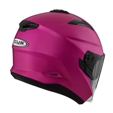 ZEUS ZS-613B 消光珍珠糖果桃紅 素色 四分之三 半罩式  內墨片