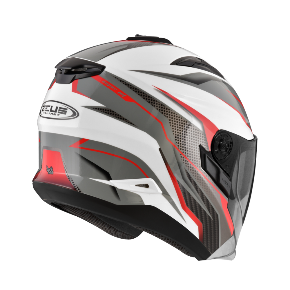 ZEUS ZS-613B AJ33 白/紅 彩繪 四分之三 半罩式  內墨片