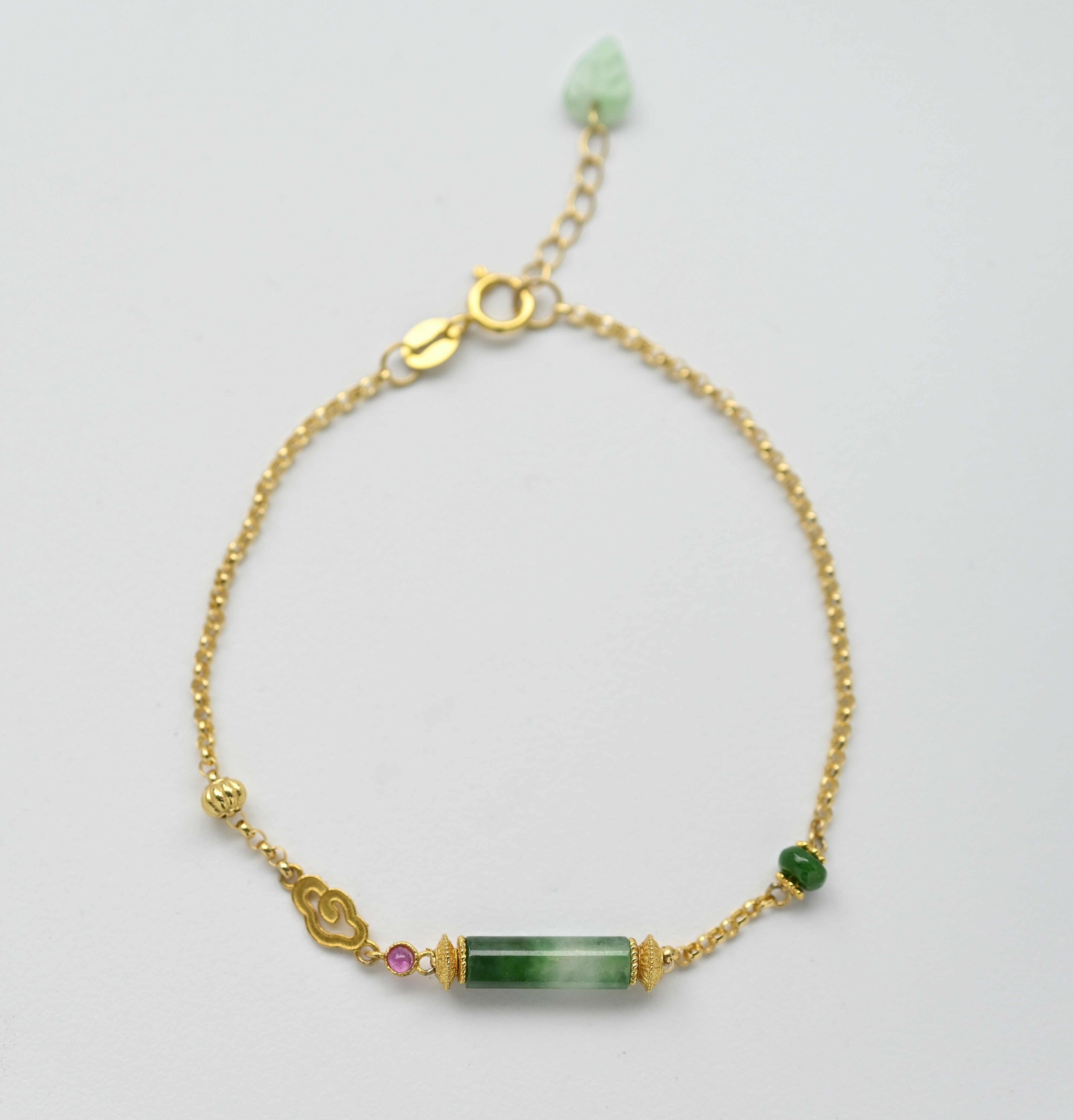 18K Green Jade Bracelet