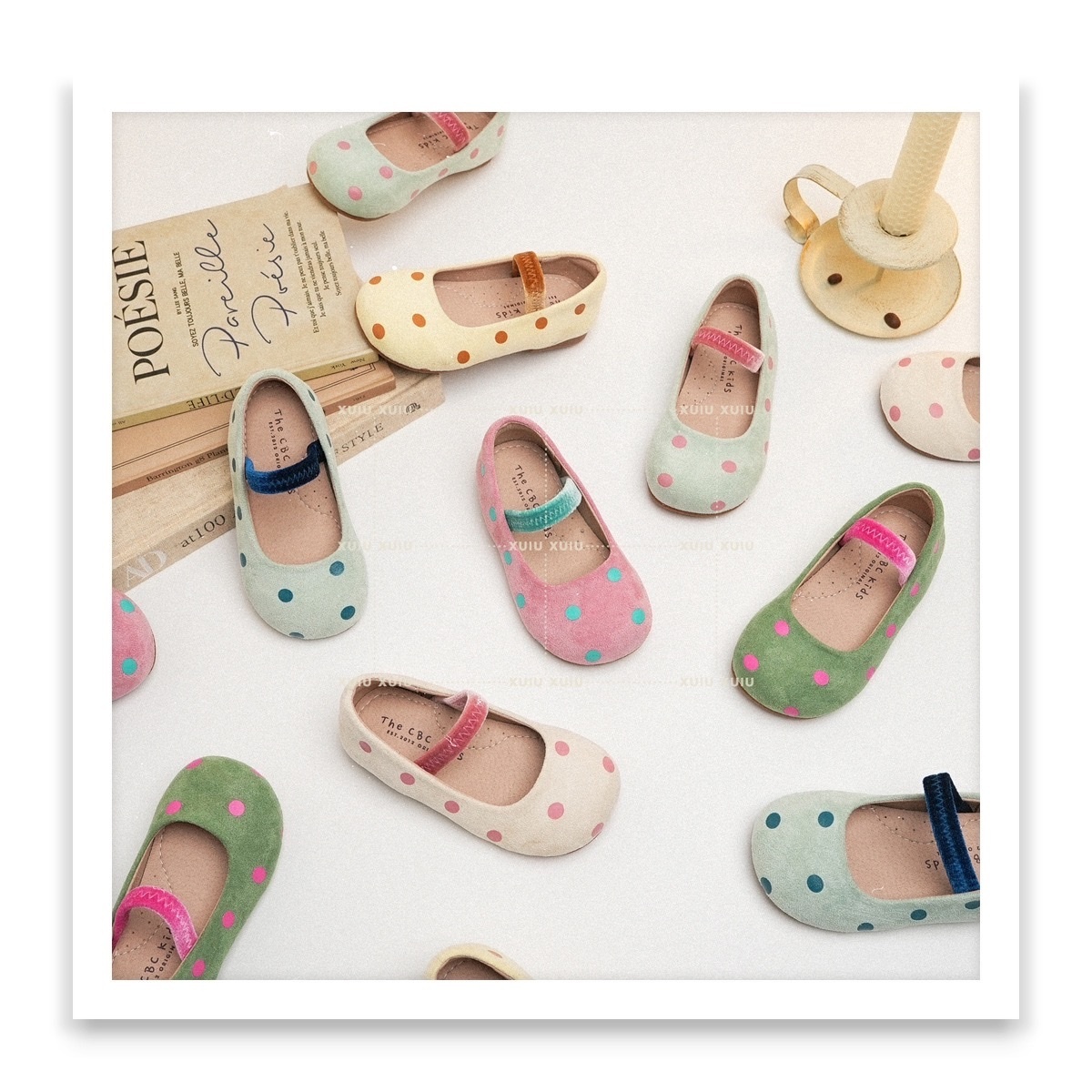 復古點點包頭鞋(圖片最後有尺碼參考)