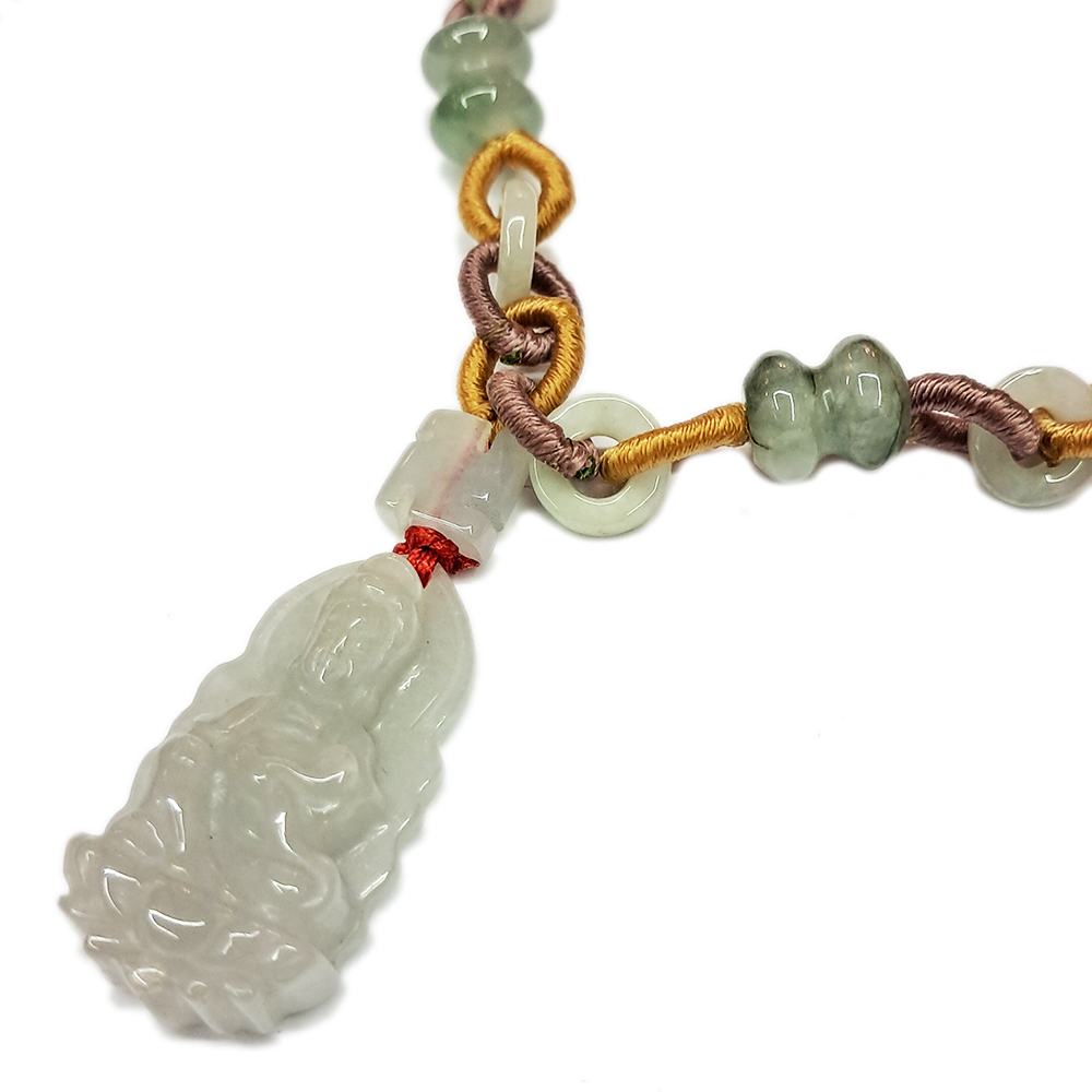 自在觀音玉珮中國結項鍊【十方】133057