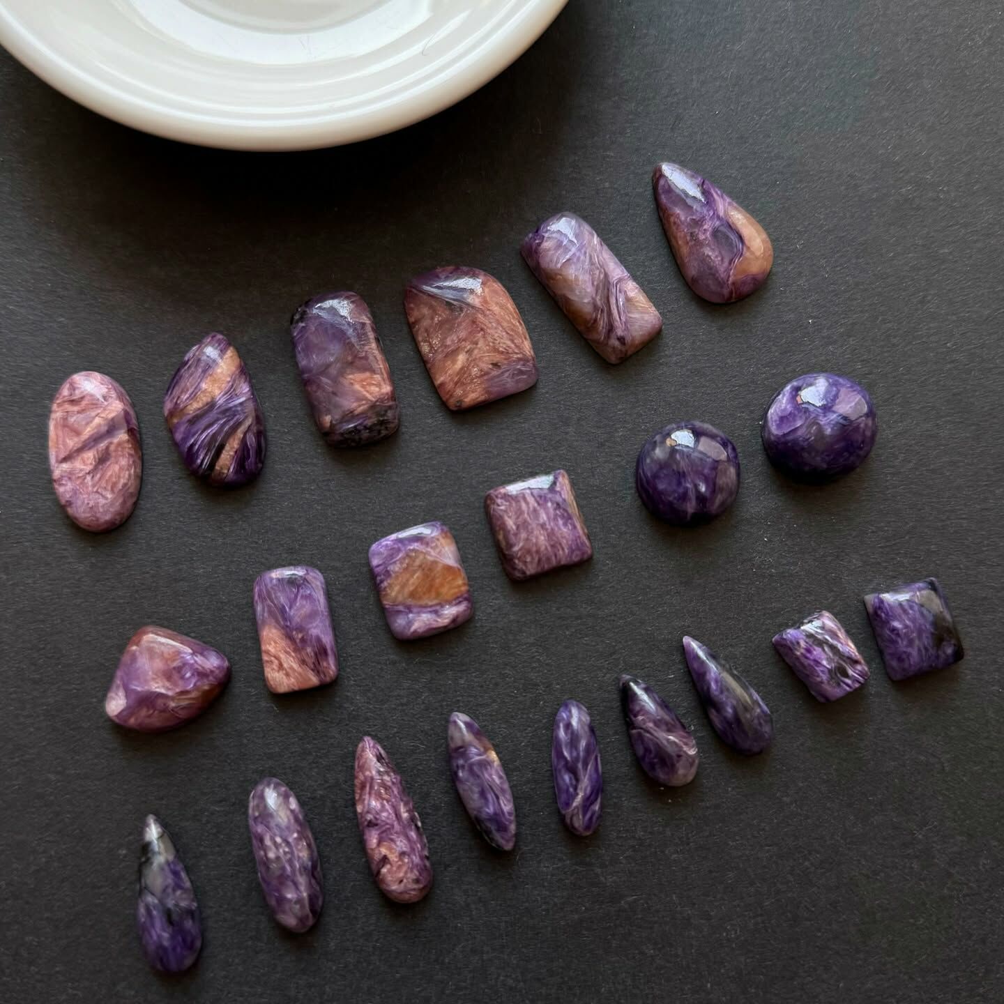 [原石] 紫龍晶 水晶蛋面 水晶墜面