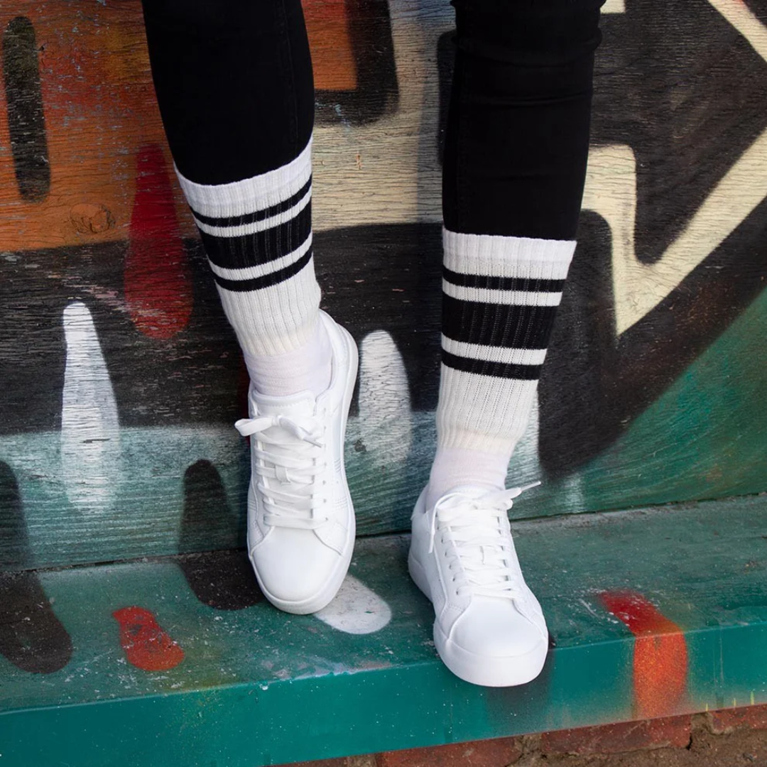 【Sukkamestarit】Vlerino Sport 美麗諾羊毛薄長襪 / White 經典白