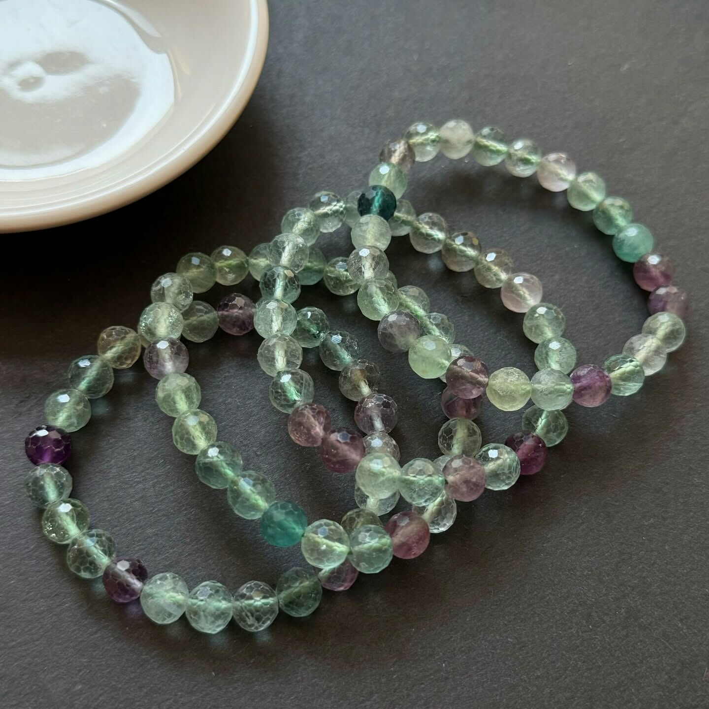 [原石] 螢石 鑽切系列手串 水晶手串