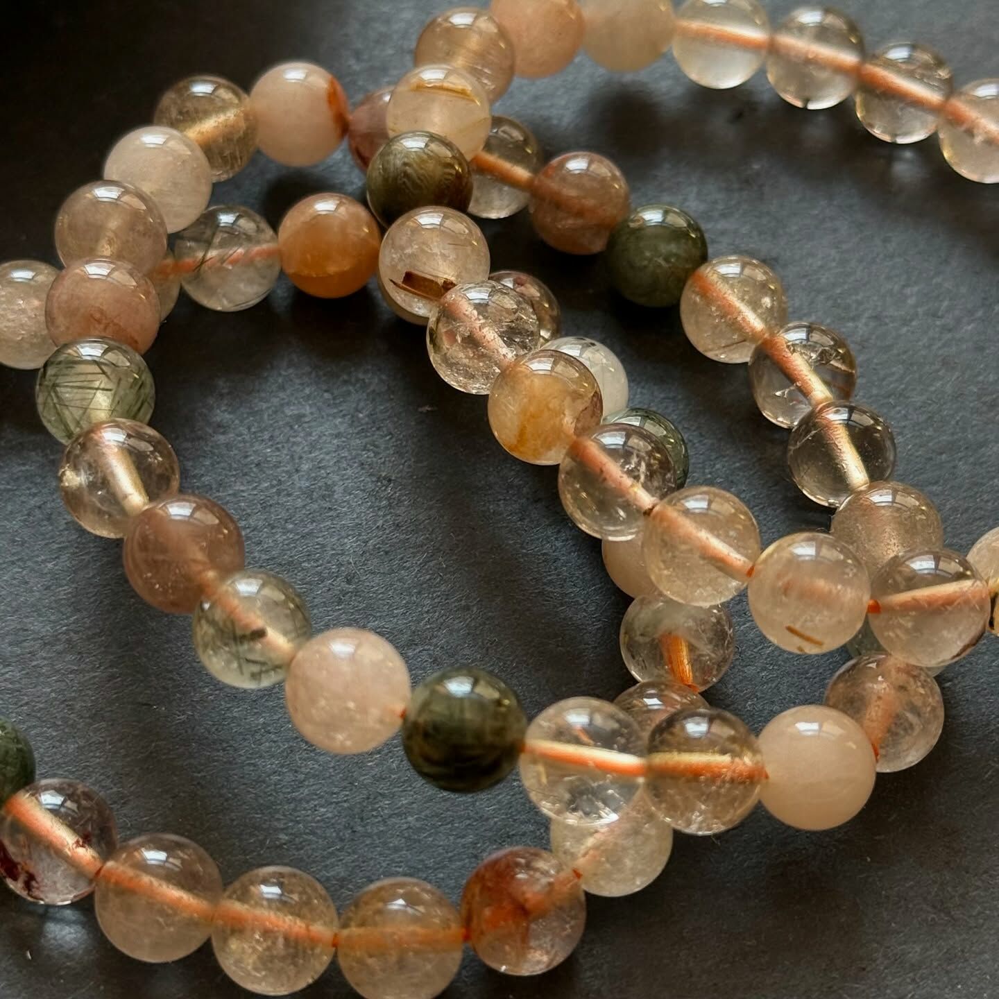 [原石] 彩髮晶 水晶手串