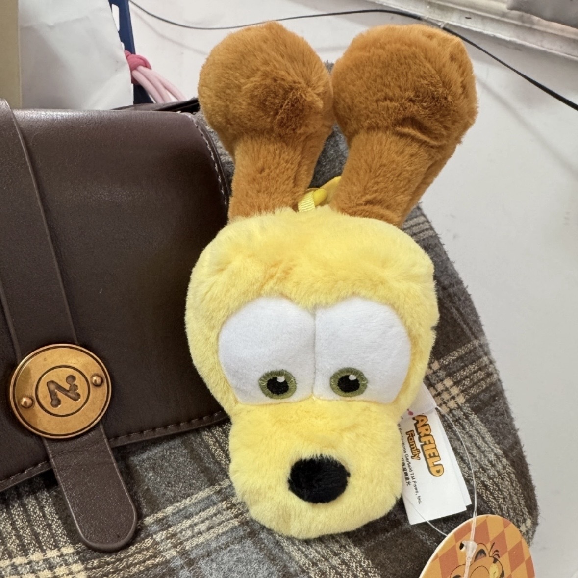 加菲貓家族系列 小狗歐迪 加菲貓 毛茸茸10CM吊飾 /預購