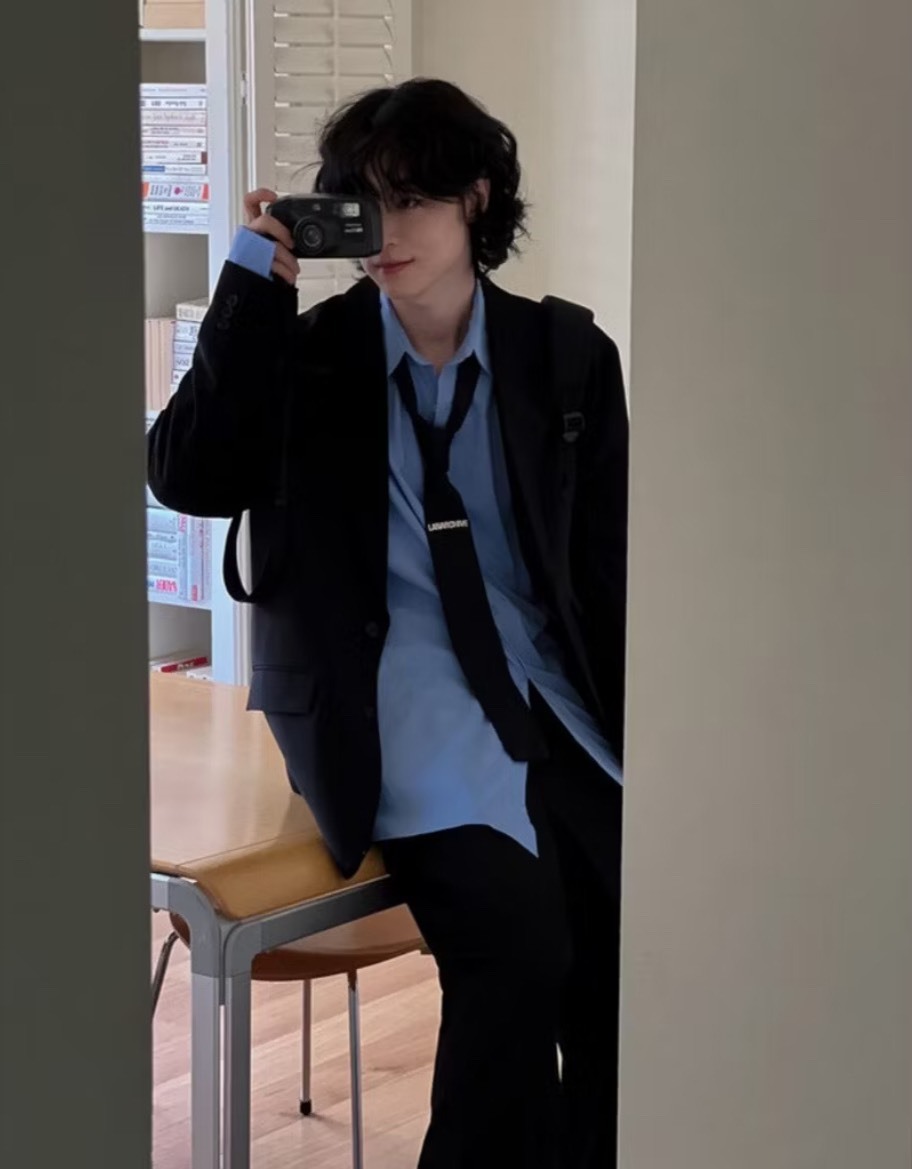 學院風LAN襯衫領帶