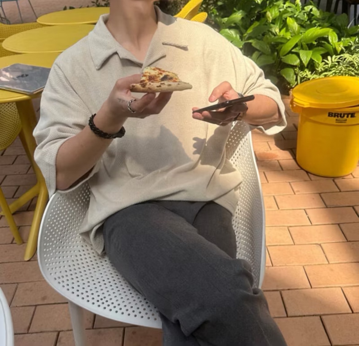 燈芯絨古巴領polo衫