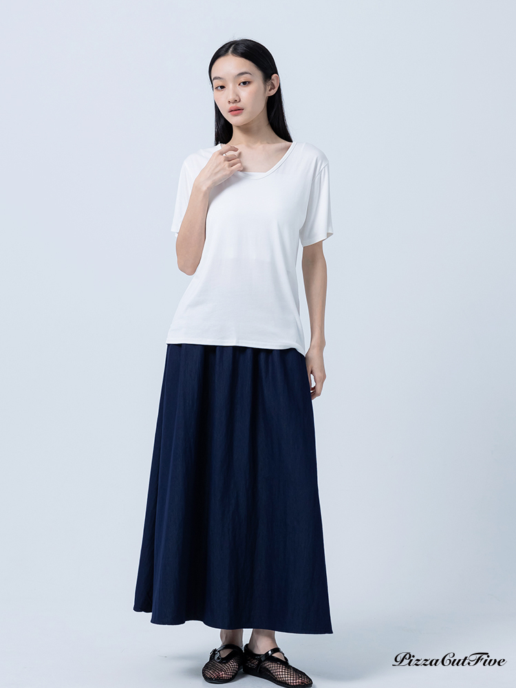 [兩件999]涼感素色V領短袖上衣 PizzaCutFive PCF262404034